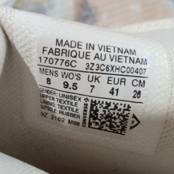 Converse Run Star Hike Platform unisex M8 W9.5 camo hi-top sneakers 170776C - Picture 9 of 9